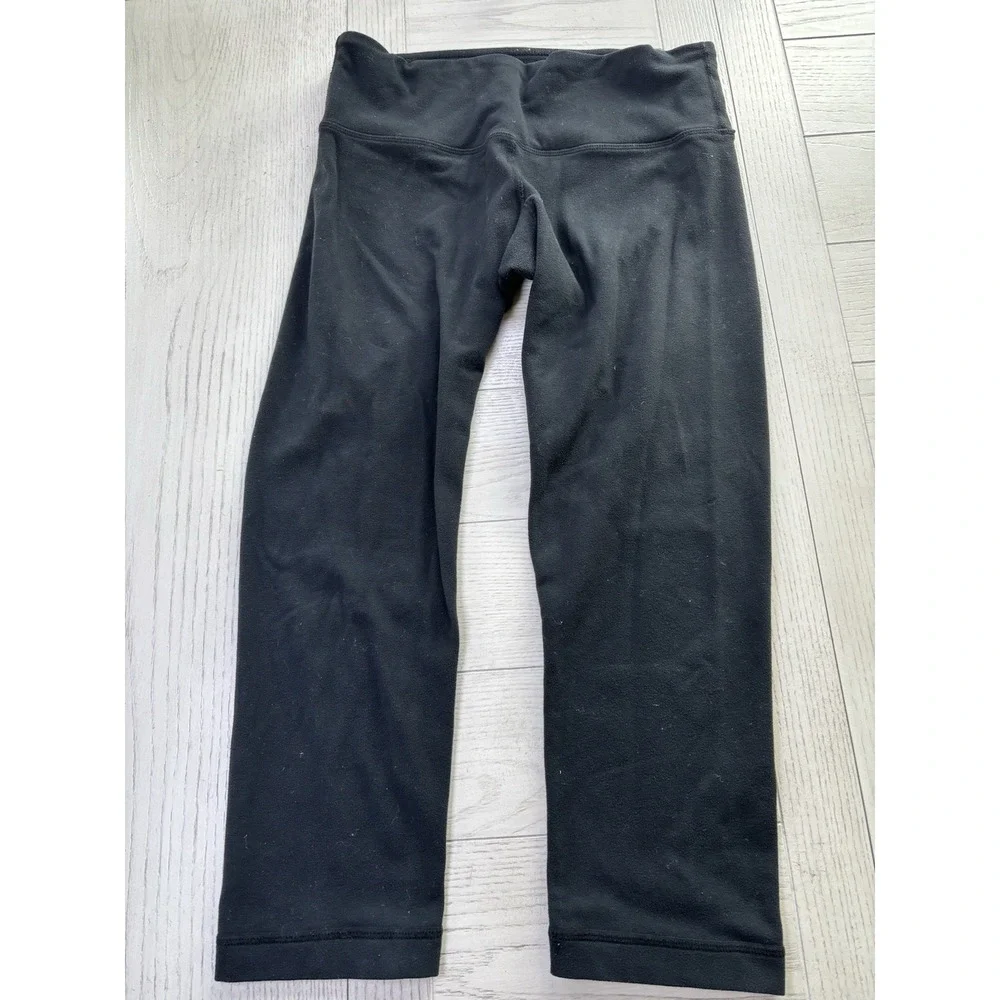Lululemon Wunder Under Crop Women's Black Yoga Pants Size: 4